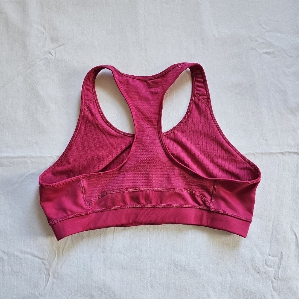 Adidas techfit pink barbiecore racer back medium compression sports bra Size L - Picture 3 of 3